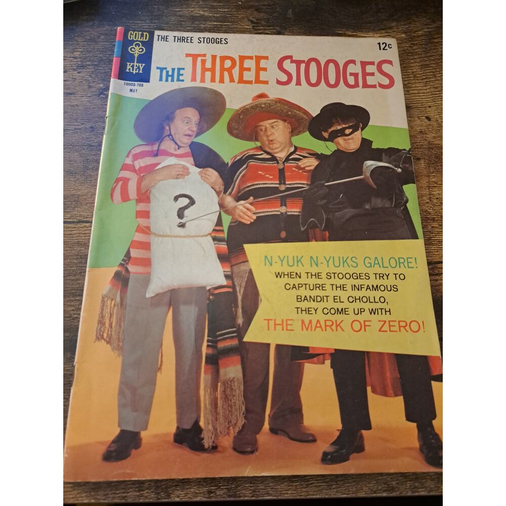 1967 THE THREE STOOGES #34 Zorro satire Comic Book